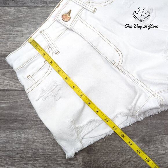 SO Juniors Super High Rise Cutoff Denim Shorts Size 5 - Picture 6 of 7